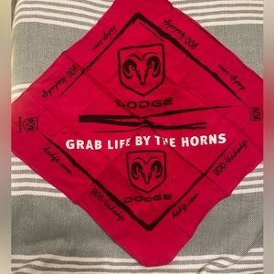 Dodge Ram Grab Life By The Horns Red and Black Bandanna